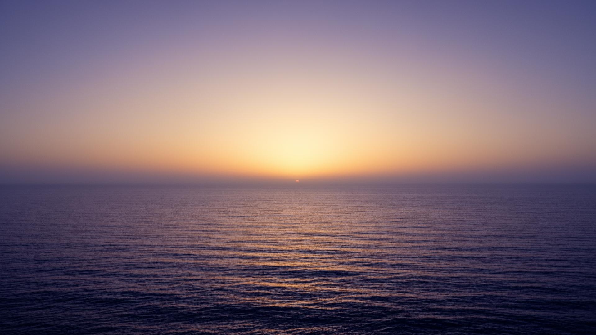 Calm sunset over ocean
